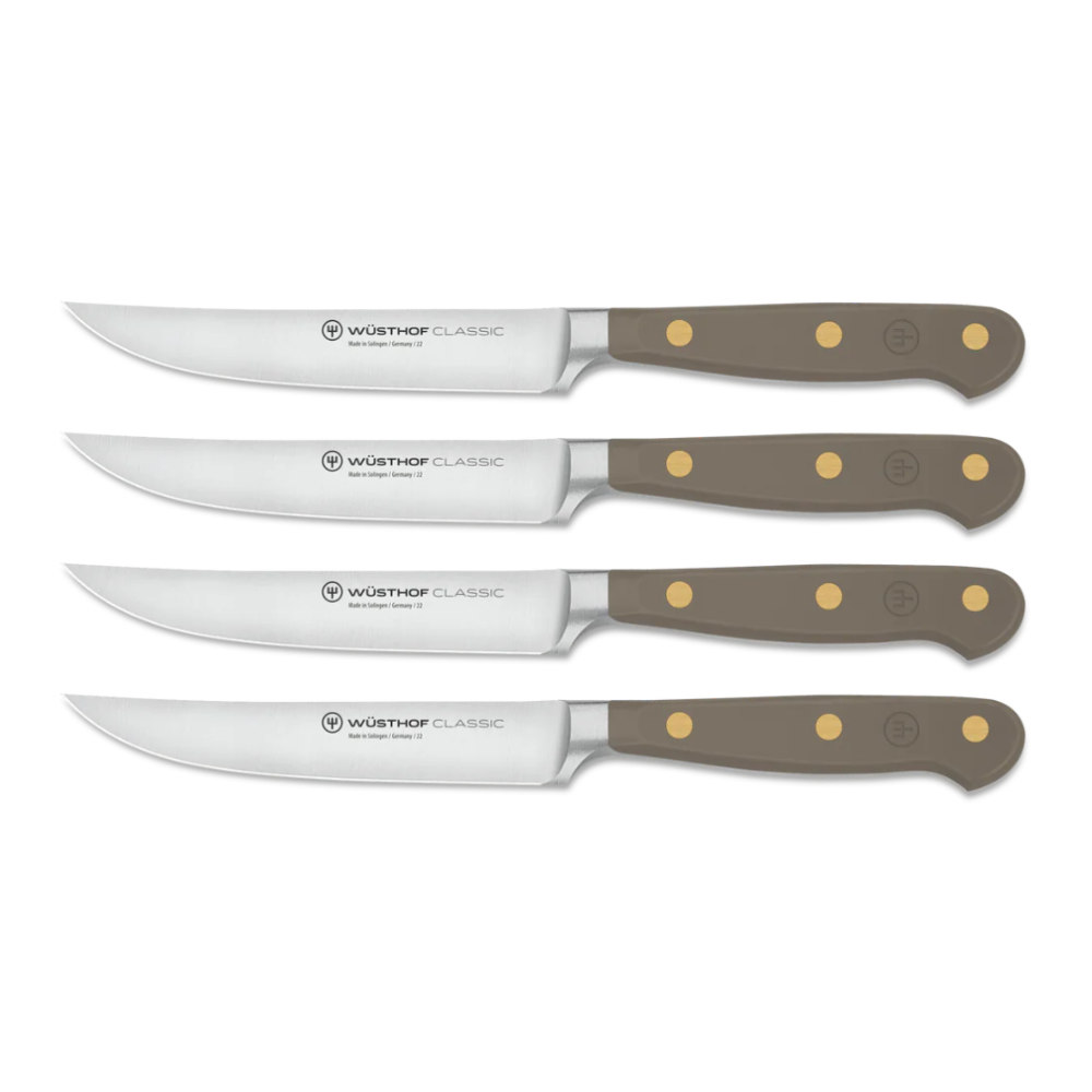 Wusthof 4 Piece Steak Knife Set Velvet Oyster