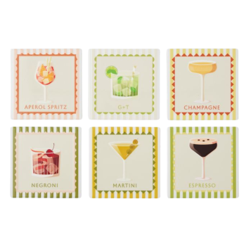 Assemble Aperitif Ceramic Coaster 10cm (Assorted Designs)