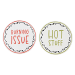 Assemble Ceramic Trivet Too Hot 20cm (Assorted Designs)