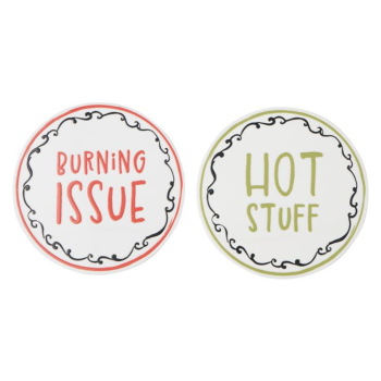 Assemble Ceramic Trivet Too Hot 20cm (Assorted Designs)