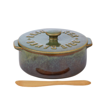 Assemble Loire Ceramic Brie Baker Olive 16cm