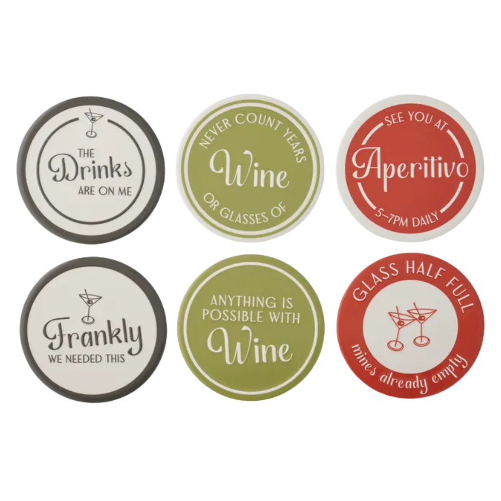 Assemble Social Ceramic Coaster 10cm (Assorted Designs)