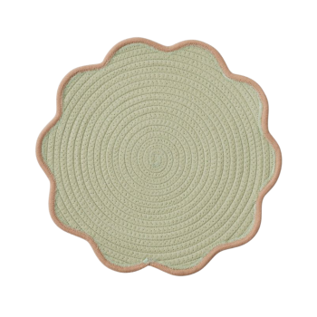 Assemble Sonny Cotton Placemat Mint & Peach 38cm