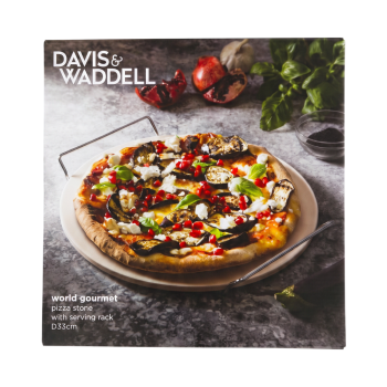 Davis & Waddell Pizza Stone with Rack 33cm