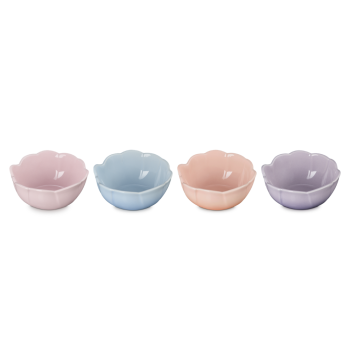 Le Creuset Stoneware 4 Piece Anemone Bowl 160ml Set (2)