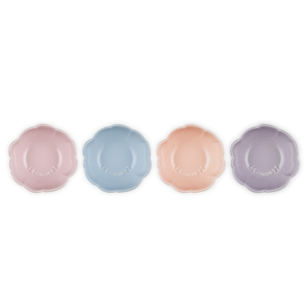 Le Creuset Stoneware 4 Piece Anemone Bowl 160ml Set (3)