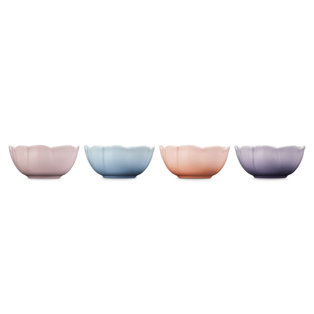 Le Creuset Stoneware 4 Piece Anemone Bowl 160ml Set (4)