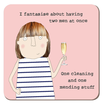 Rosie Made A Thing Two Men Coaster