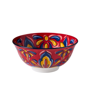 Wilkie Brothers Glazed Porcelain Bowl Fiesta Red 15cm