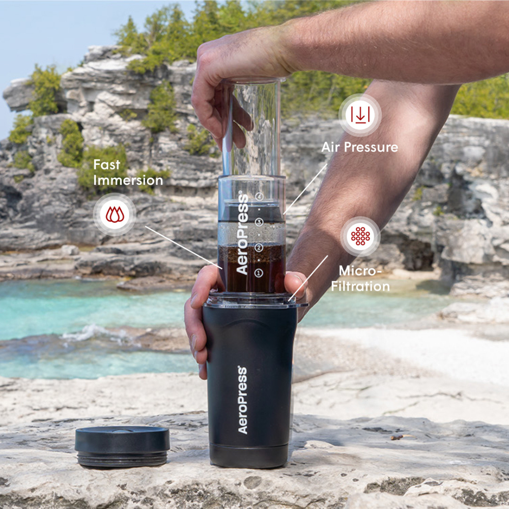 AeroPress Go+ Travel Coffee Press Black 295ml (5)