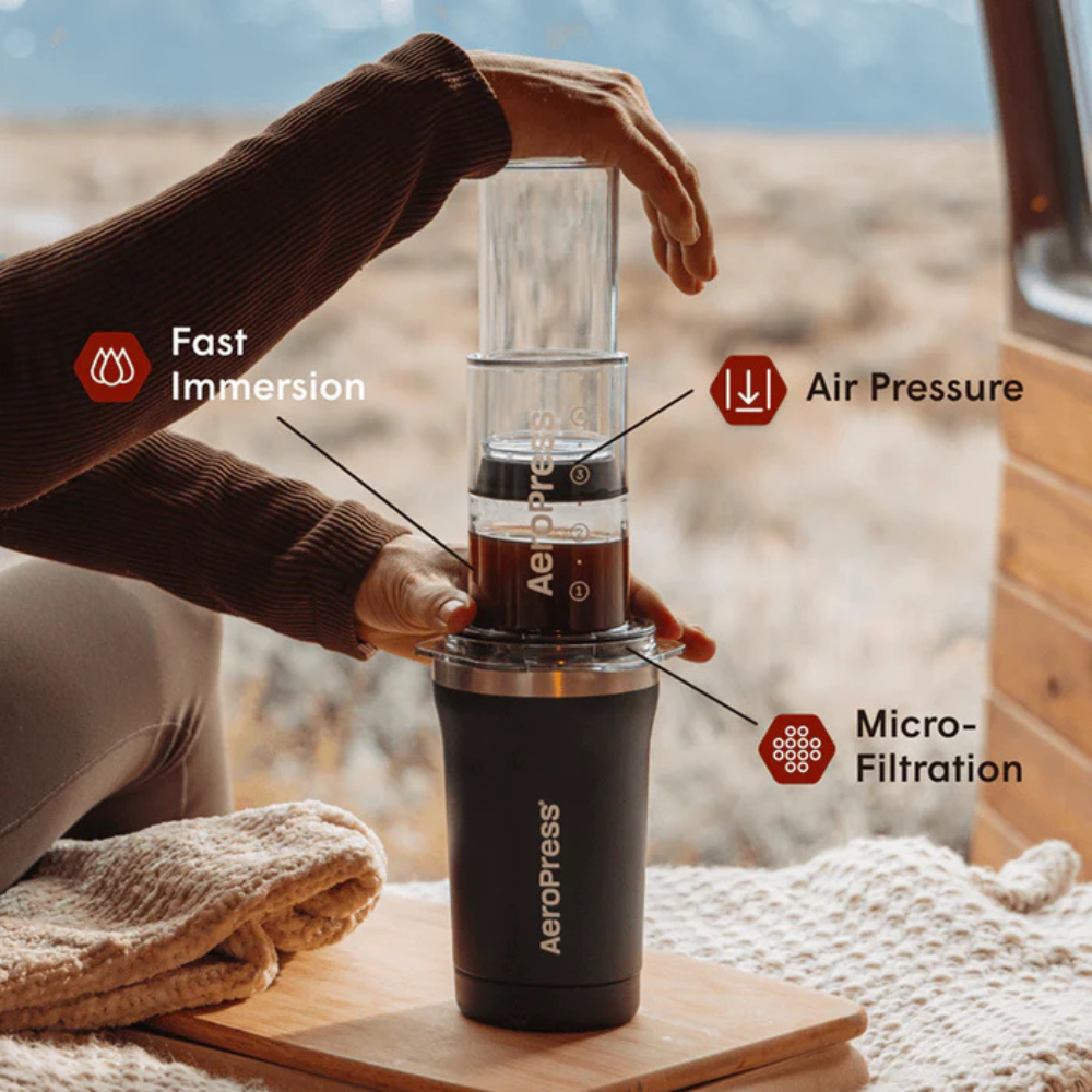 AeroPress Go+ Travel Coffee Press Black 295ml (7)