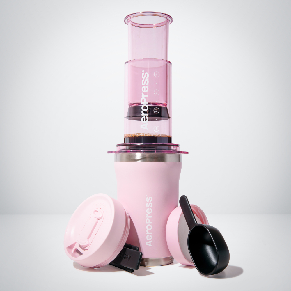 AeroPress Go+ Travel Coffee Press Pink 295ml (1)