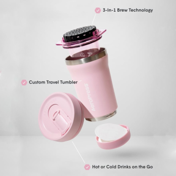 AeroPress Go+ Travel Coffee Press Pink 295ml (2)
