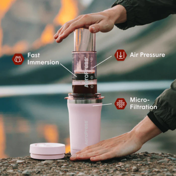AeroPress Go+ Travel Coffee Press Pink 295ml (4)