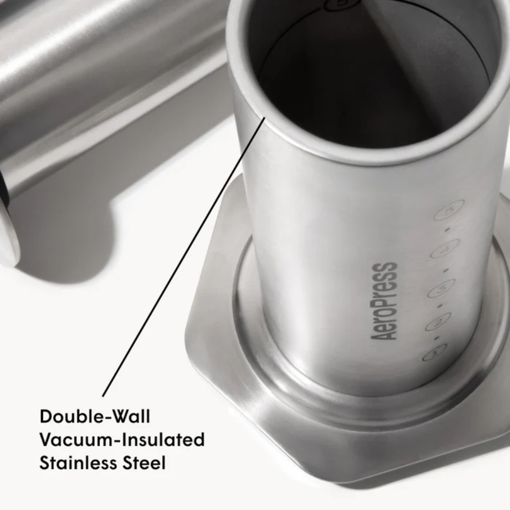 AeroPress Steel Coffee Press Silver 360ml (3)
