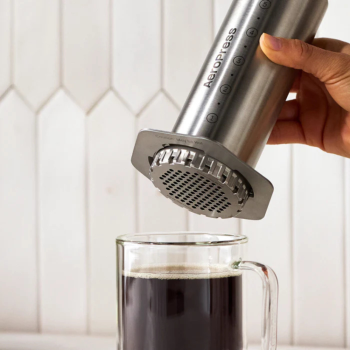 AeroPress Steel Coffee Press Silver 360ml (5)