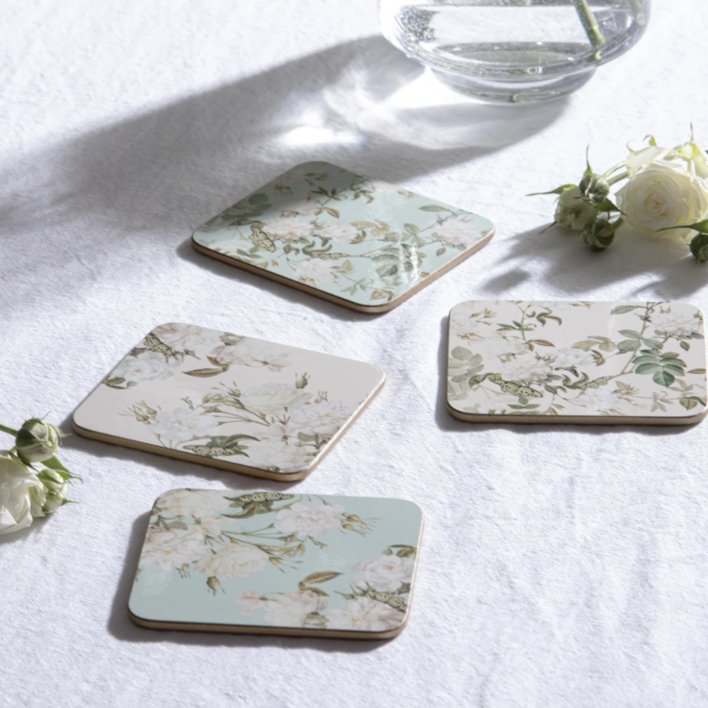 Ashdene Elegant Rose Cream Coasters 6 Pack (2)