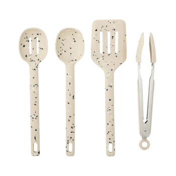 Assemble Gem 4 Piece Silicone Utensil Set Nougat 30cm
