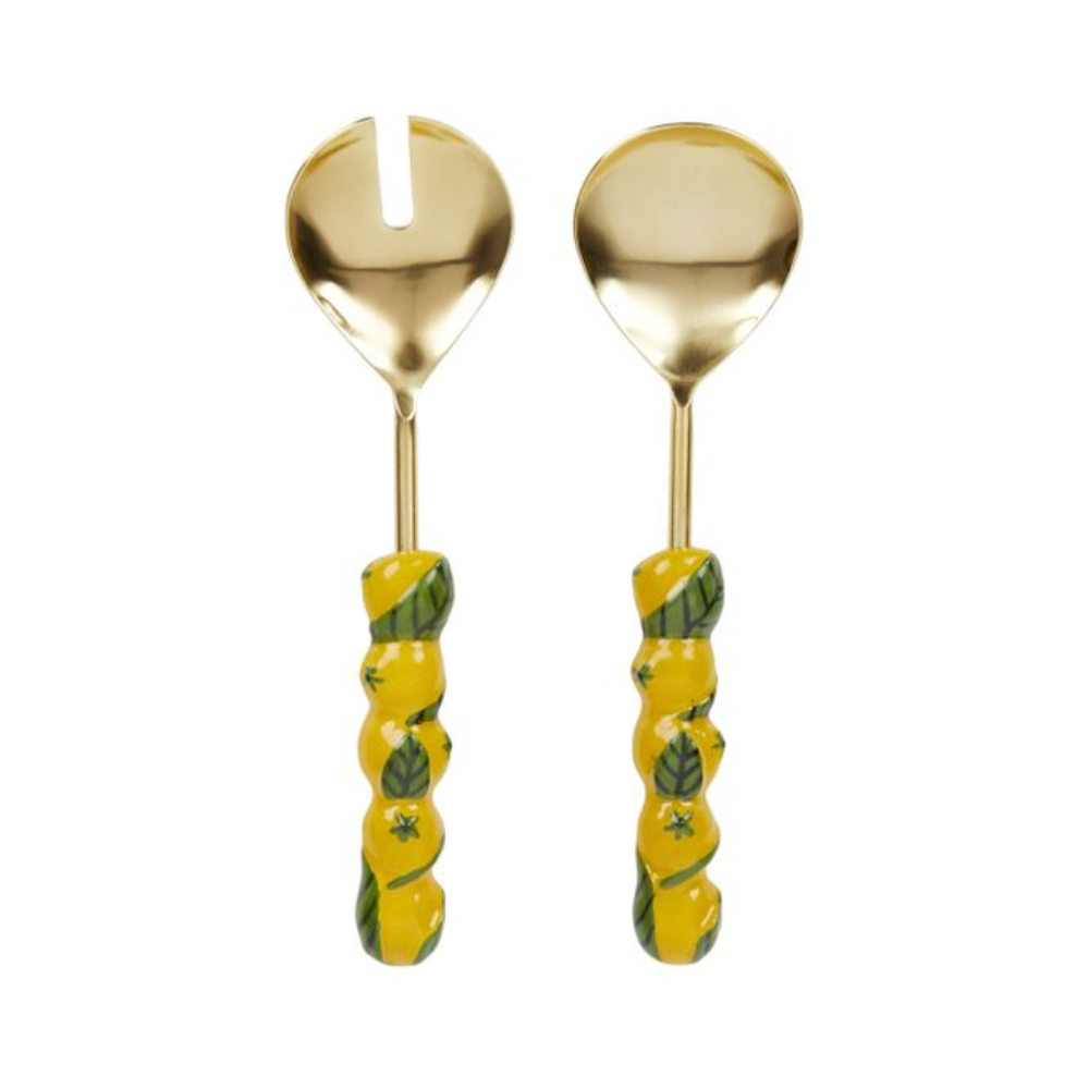Assemble Lemon Salad Servers 26cm Set of 2