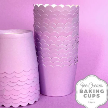 Cake Craft Ice Cream Baking Cups 24 Pack Lilac