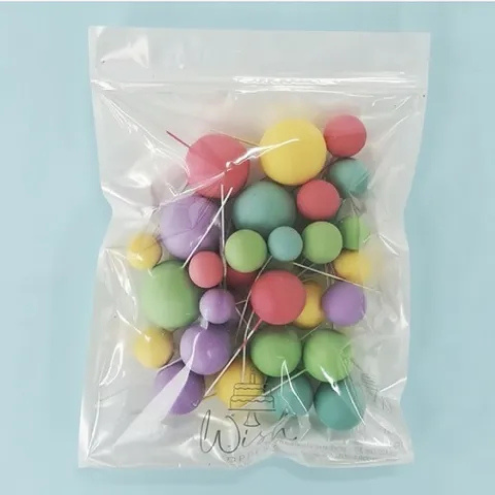Cake Craft Wish Ball Decoration 32 Pack Pastel Rainbow (1)