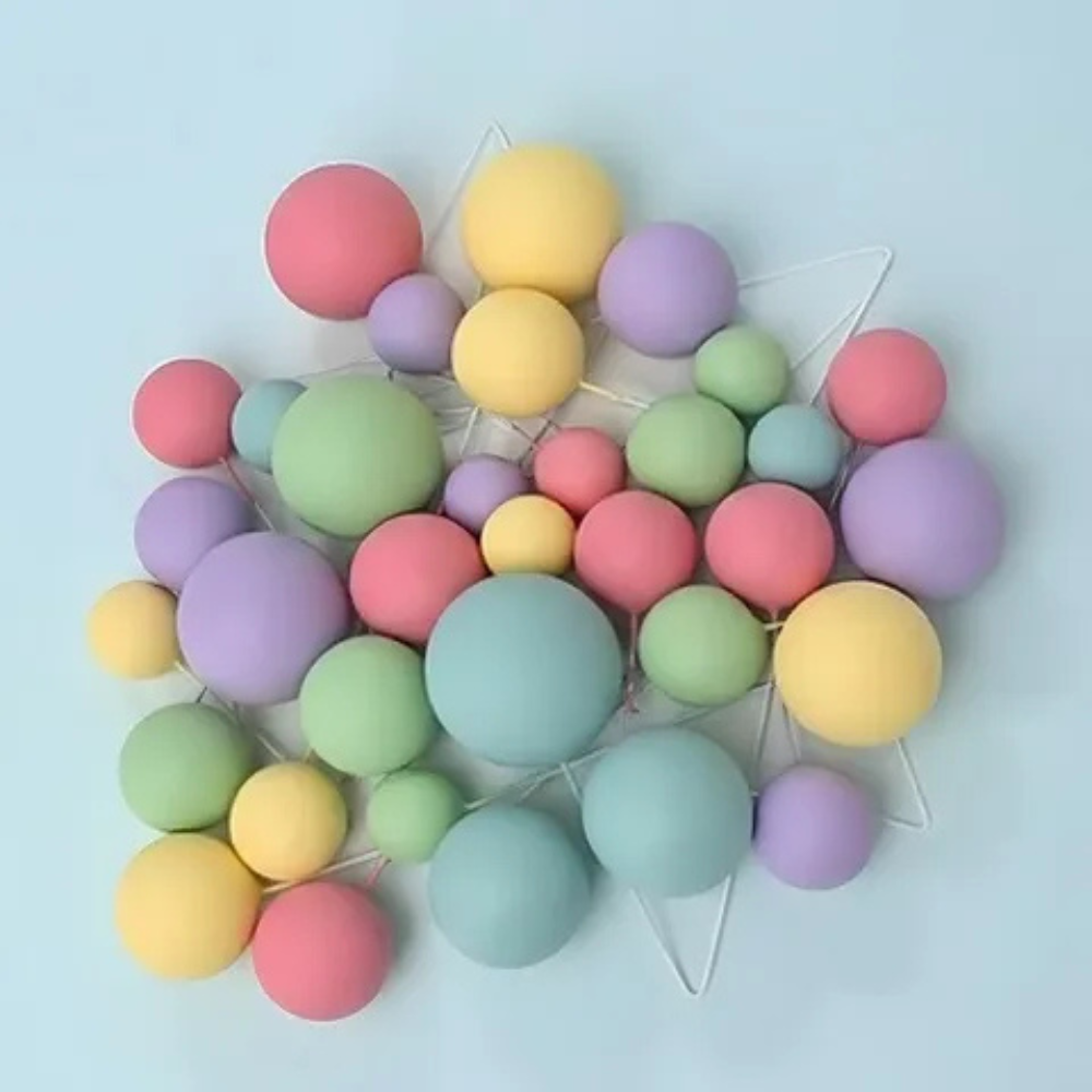 Cake Craft Wish Ball Decoration 32 Pack Pastel Rainbow (2)