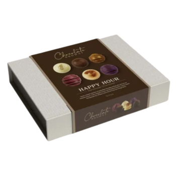 Chocolate Brown Boxed Chocolates Happy Hour 12 Pack
