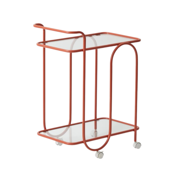 Coast to Coast Home Trinity Metal Bar Cart Jaffa 82cm