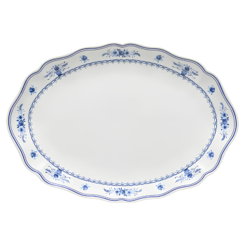 Costa Nova Vila Large Oval Platter White/Blue 40cm