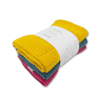 Ecovask Heavy Duty Dishcloths 3 Pack Confetti