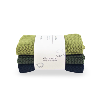 Ecovask Heavy Duty Dishcloths 3 Pack Kiwi (1)