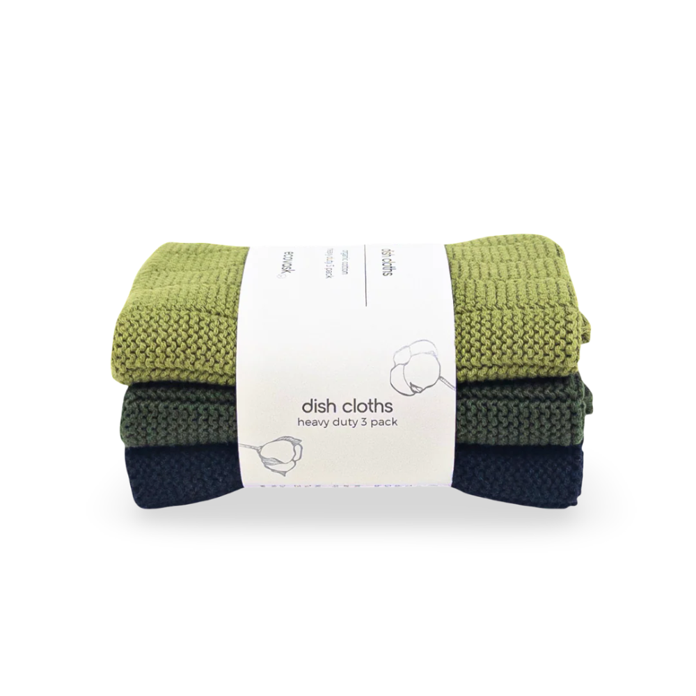 Ecovask Heavy Duty Dishcloths 3 Pack Kiwi (1)