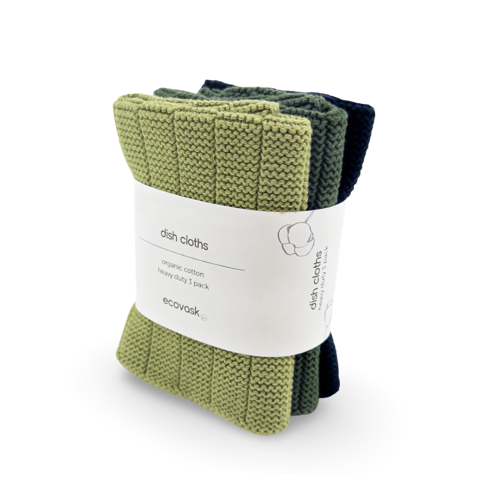 Ecovask Heavy Duty Dishcloths 3 Pack Kiwi (2)