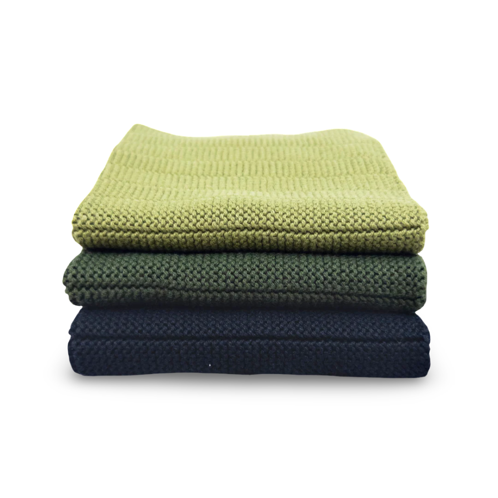 Ecovask Heavy Duty Dishcloths 3 Pack Kiwi