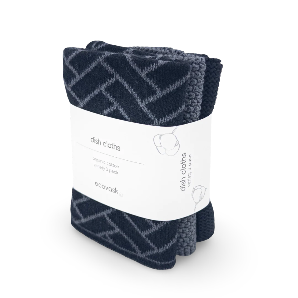 Ecovask Mixed Cloths 3 Pack Forest Herringbone