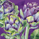 IHR Lunch Napkin Artichokes Violet