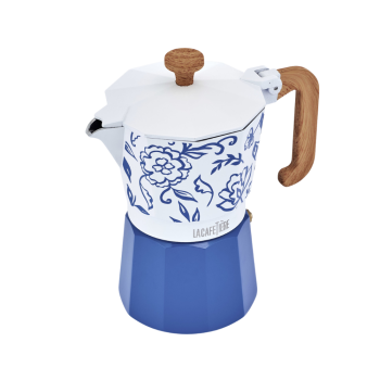 La Cafetière Venice Espresso Maker Blu Fiorato 290ml (2)