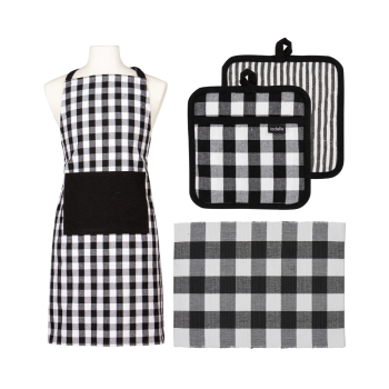 Ladelle Eco Gingham 3 Piece Kitchen Textiles Set