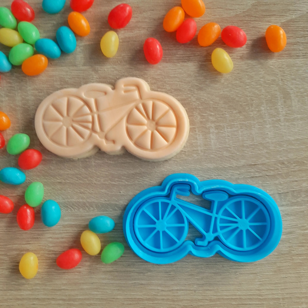 Little Monkey Bicycle Cookie Cutter & Fondant Stamp