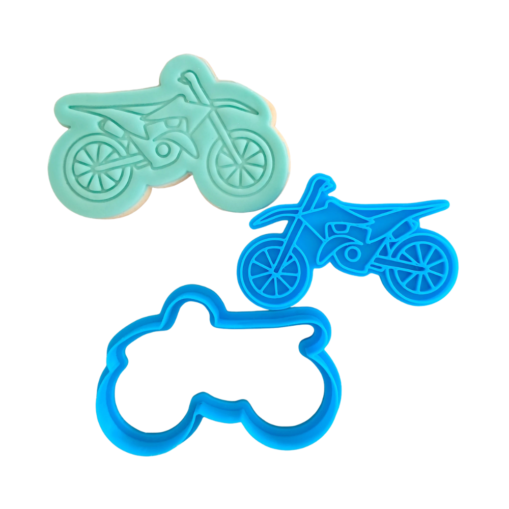 Little Monkey Dirt Bike Cookie Cutter & Fondant Stamp (2)