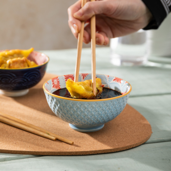 Mikasa Stoneware Nibble Bowl Blue Mosaic 12cm (6)