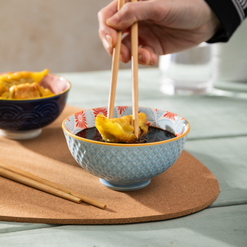 Mikasa Stoneware Nibble Bowl Blue Mosaic 12cm (6)