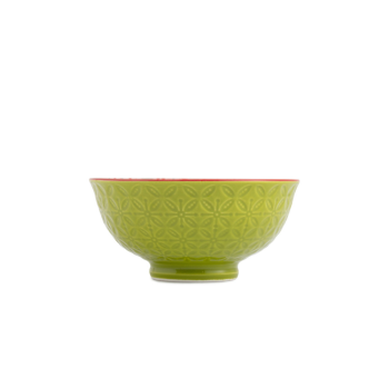 Mikasa Stoneware Nibble Bowl Green & Blue Geometric 12cm (2)