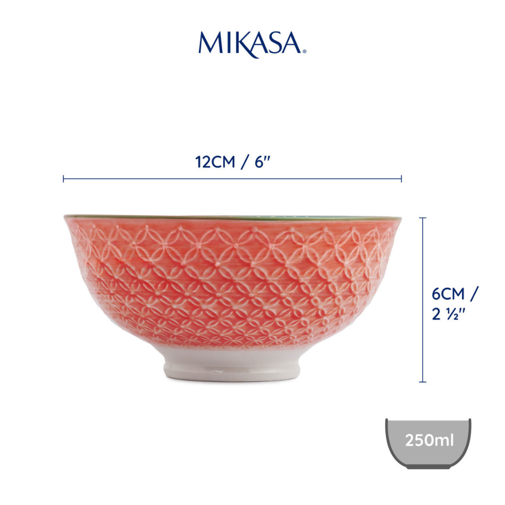 Mikasa Stoneware Nibble Bowl Grey Floral 12cm (4)