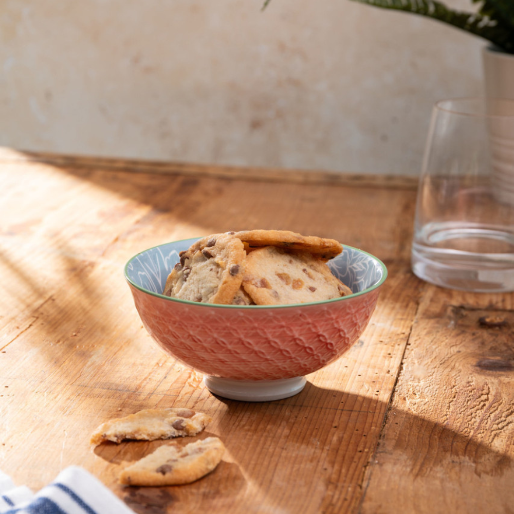 Mikasa Stoneware Nibble Bowl Grey Floral 12cm (6)