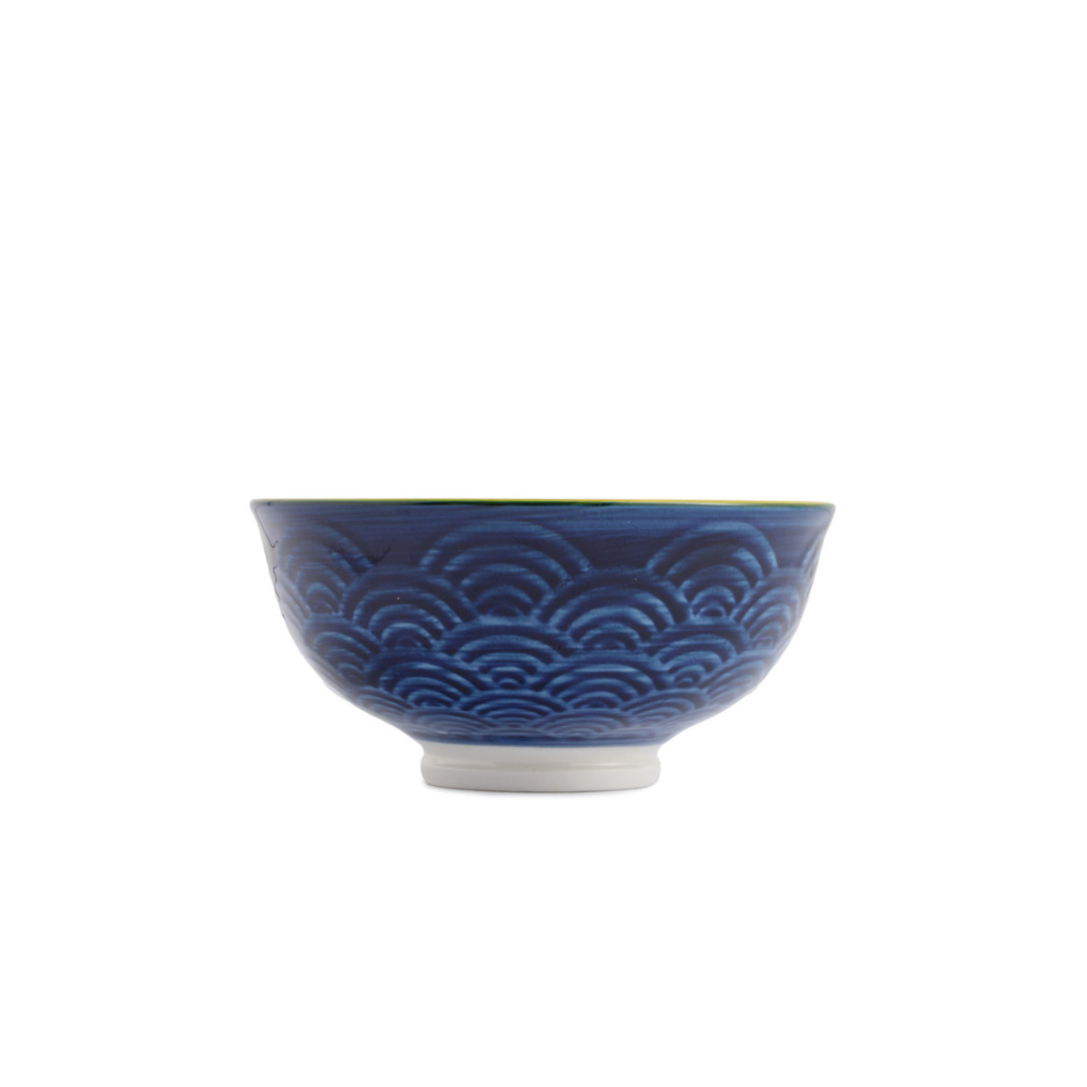 Mikasa Stoneware Nibble Bowl Red & Blue Arc 12cm (2)