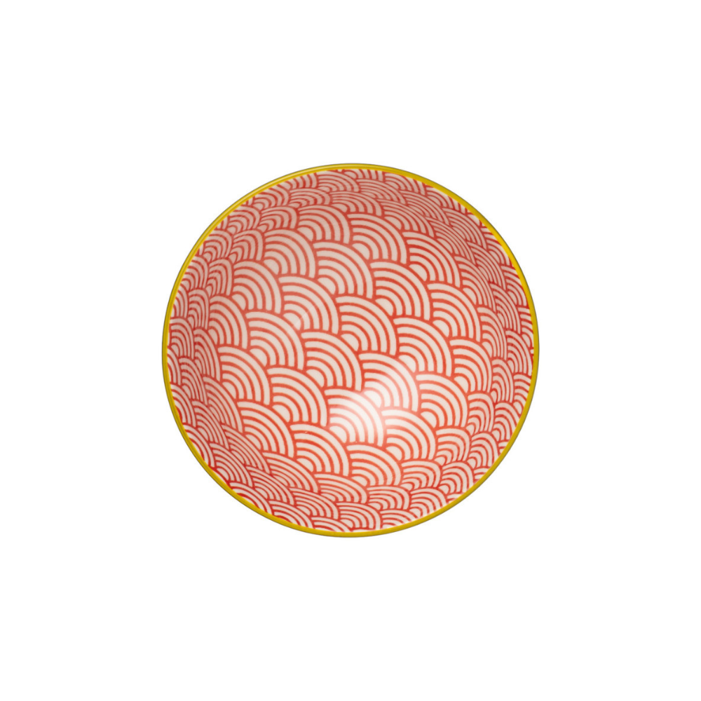 Mikasa Stoneware Nibble Bowl Red & Blue Arc 12cm (3)
