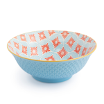 Mikasa Stoneware Ramen Bowl Blue Mosaic 21cm