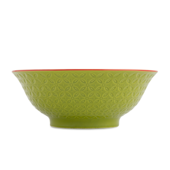 Mikasa Stoneware Ramen Bowl Green & Blue Geometric 21cm (2)