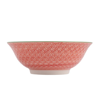 Mikasa Stoneware Ramen Bowl Grey Floral 21cm (2)
